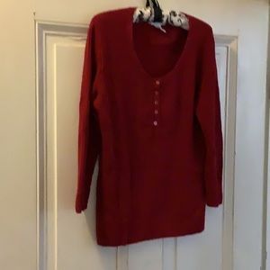 Ruby red cashmere sweater xl